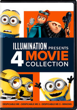 DESPICABLE ME: 4 MOVIE SET 1/2/3/PLUS MINIONS, PLUS BONUS, NO DIGITAL, $3 SHIP