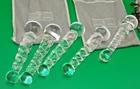 Lot of 6 glas Steuben Glass Signed Muddlers with Original Steuben Sack