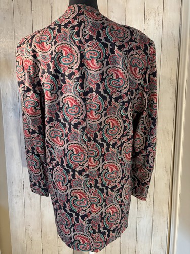 Vintage J G Hook Blazer Gr. 10 Paisley Leinen/Baumwolle gefüttert Retro Büro Karriere USA - Bild 7 von 15