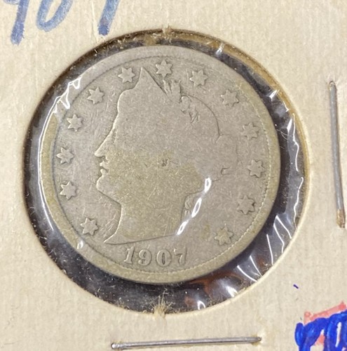 Moneda de Estados Unidos Liberty Head Níquel 5c 1907-P envío gratuito - Imagen 1 de 2