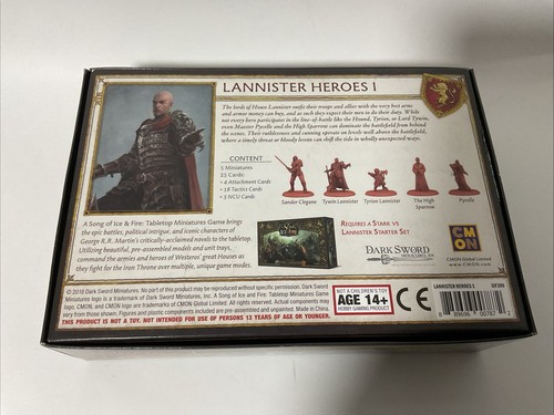 Lannister Heroes #1 Expansion A Song of Ice & Fire Miniatures CMON *No Cards - Picture 2 of 6