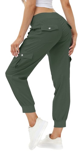 Damen Wanderhose Cargo Jogginghose Sweatpants mit Taschen leicht schnell...
