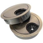 2 Pcs Desk Cable Management Round Cover Table Hole Cord Plug for Desktop