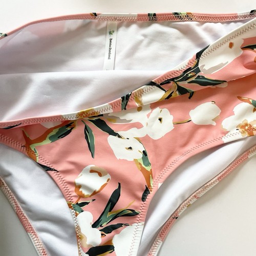 Beachsissi Tankini Swimsuit Floral High Waist Tummy Control Peach Pink M Summer - Picture 4 of 10