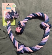 Chew/Tug Toy with 4 Knots. 34  Purple, Pink  Blue. Large Dog Rope Toy. 34  