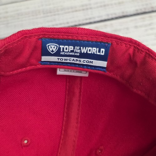 Georgia Bulldogs Top Of The World Gorra Snapback Ajustable Billete Plano Rojo - Imagen 12 de 13