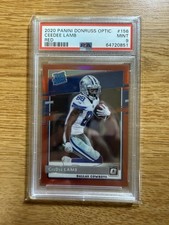 2020 Panini Donruss Optic - Rated Rookies CeeDee Lamb #156 Red Prizm /99 (RC)