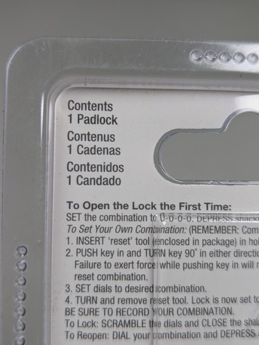 NUEVO - Candado combinado de doble bloqueo reajustable de acero Master Lock, 175D - Imagen 7 de 7