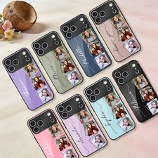For iPhone 17 16 15 14 13 12 11 Pro Max Custom Photos Tempered Glass Case Cover