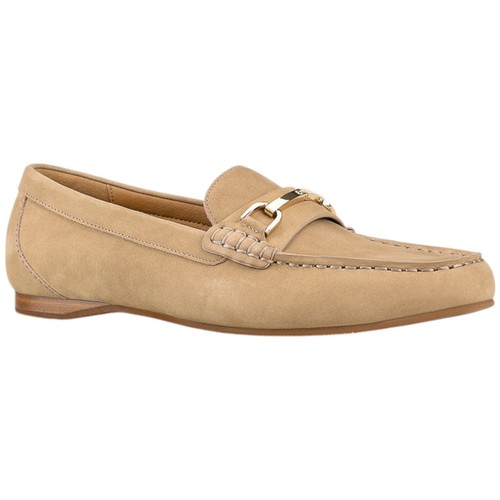 Womens Hush Puppies Keeper Taupe Nubuck Slip On Flat Shoes - Picture 3 of 7