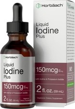 Liquid Iodine Solution Drops  2 Fl Oz  150 Mcg  Iodine  Potassium Iodine Sup