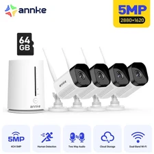 ANNKE 5MP Wireless Security Camera System Two-Way Audio 4CH NVR Human Detection