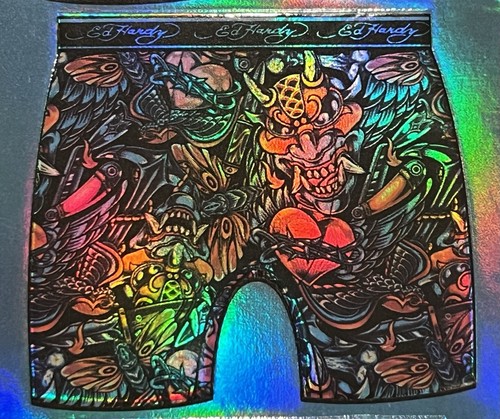 Y2K ED HARDY Men's 4 Pack XL Performance Boxer Briefs Black Streetwear Grunge - Picture 6 of 8