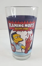 The Simpsons Flaming Moe's Recipe Pint Glass Cup