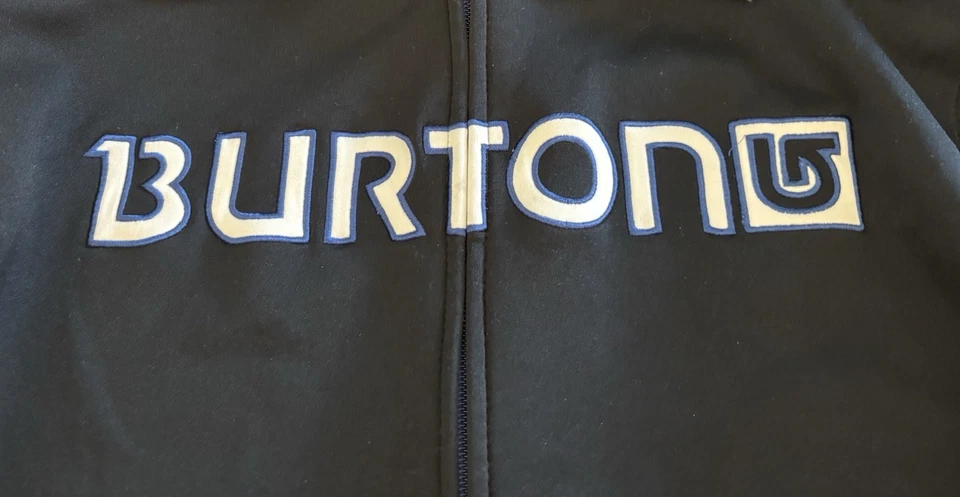 Burton MB Bonded DryRide Full-Zip Hoodie Jacket Spellout Snowboard Black Men's L - Image 4 of 4