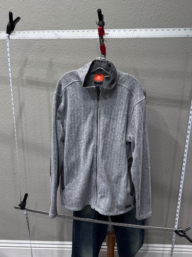 Merrell Gray Stitched Fleece Zip SWEATER XL Extra Large  - Picture 3 of 13