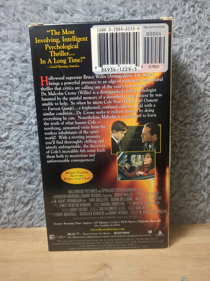 The Sixth Sense (VHS) Foto 3 de 4
