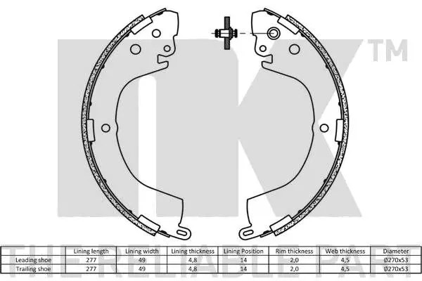 Oem Nk 2730605 Bremsbackensatz - Bild 2