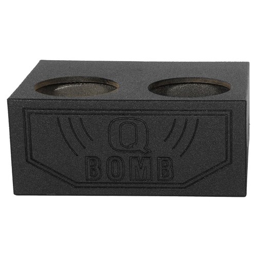 QUAD 12" SEALED SUBWOOFER ENCLOSURE CAR SPEAKER BOX w/ DURABLE BED LINER FINISH - Picture 4 of 5