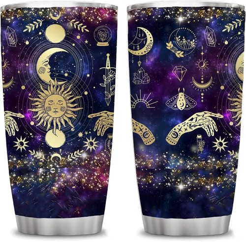 Goth Moon Tumbler,Halloween Witch Travel Mugs, 1 Count (Pack of 1)- - Picture 1 of 7