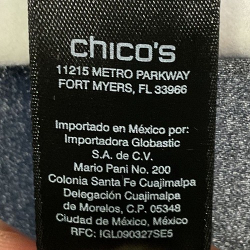 Chico's Black Label Cremallera Completa, Mangas 3/4, Chaqueta Ligera, Talla 0 (US 4) - Imagen 8 de 11