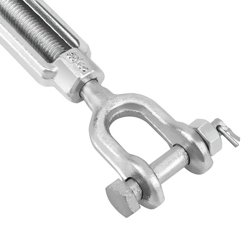 2 PCS 12 Inch M10 Jaw and Jaw Turnbuckles, 3/8 Inch Threaded Adjustable Heavy... - Picture 3 of 6