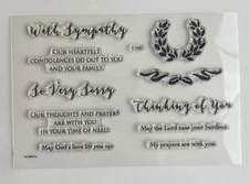 NEW! CTMH Close To My Heart My Acrylix Stamp Set C1661 Heartfelt Thoughts