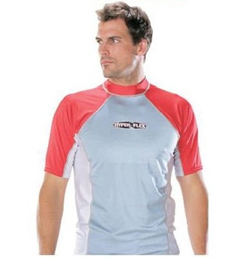 Guardia contra erupciones de ajuste suelto / camisa de surf (UNISEX) - ROJA/PLATEADA/BLANCA (XS, S) - Imagen 3 de 3