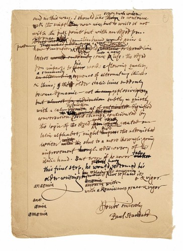 11 AUTOGRAPH CALLIGRAPHY MANUSCRIPT PAGES by PAUL STANDARD developing a letter - Picture 4 of 10