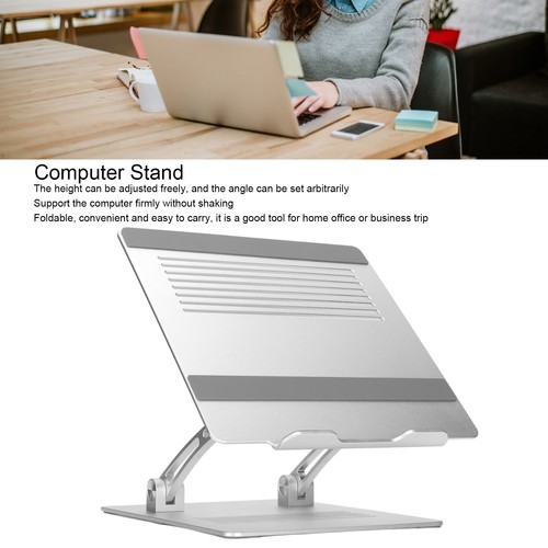 Laptop Stand Adjustable Portable Multifunctional Silver Computer Cooling Bra NEW - Afbeelding 3 van 12