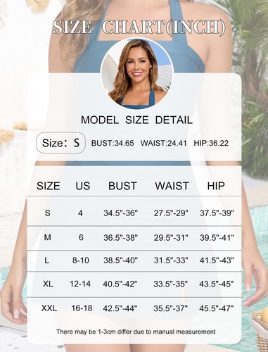 Swim Suits for Women Tankini Bathing Suits Two Piece Full Coverage Tummy Cont... - Picture 7 of 7