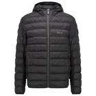 HUGO BOSS Mens Black & Grey J-Thor Full Zip Hooded Puffer Jacket Medium BNWT