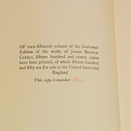 Cabell "Storisende Edition" + LE "Notes on Jurgen" & "Notes on Figures of Earth" - Bild 2 von 16