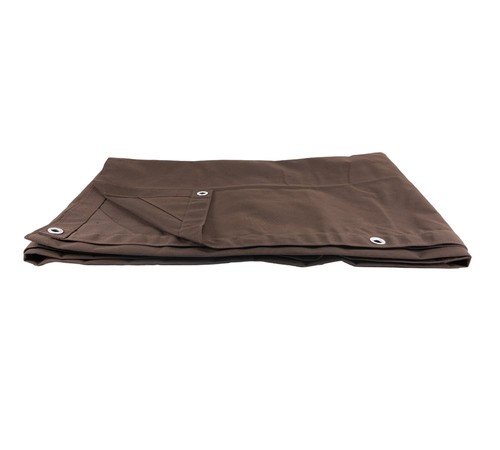 12' x 20' Dark Brown Canvas Tarp 12oz Water Resistant Heavy Duty Camping Tarps - Picture 7 of 12