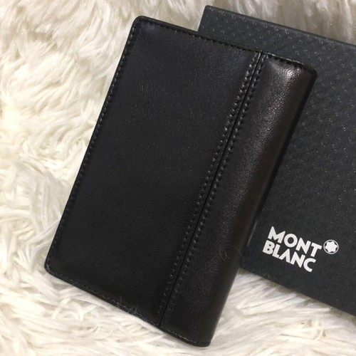 New Unused Montblanc Meisterstück Card Holder Bifold Black Leather Box Germany - Picture 15 of 19