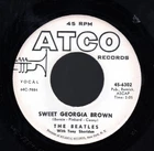 Beatles "Sweet Georgia Brown" 1964 US Atco Genuine White Label Promo Single