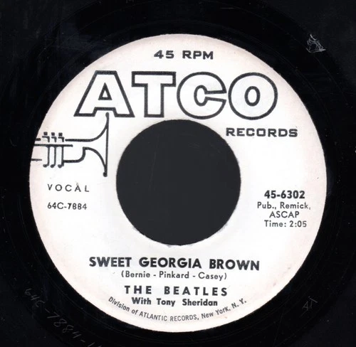 Beatles "Sweet Georgia Brown" 1964 US Atco Genuine White Label Promo Single