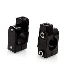  Motorcycle Handlebar Mirror Mount Clamp, Aluminum 7/8 Handlebar Clamps 10MM 