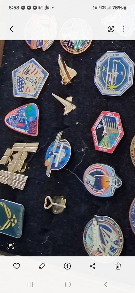 50 vintage NASA STS MISION PINS, PENDANTS, RIBBONS, MINT COND - Image 4 of 4