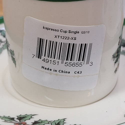 Set Of 4 Spode Christmas Tree Demitasse Espresso Cups & Saucers S3324-A13 New - Picture 9 of 14