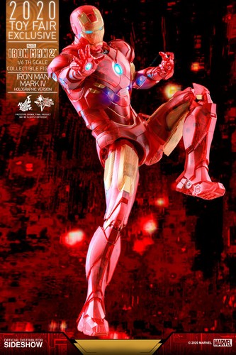 HOT TOYS 906328 IRON MAN MARK IV HOLOGRAPHIC VERSION TOY FAIR EXCLUSIVE 1/6 - Foto 3 di 3