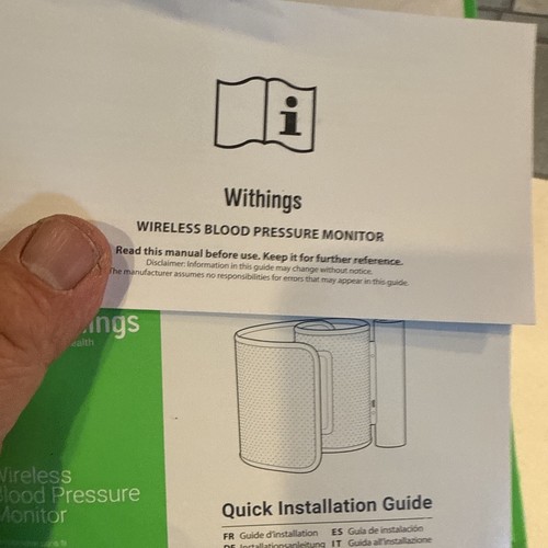 Withings BP-801 Wireless Blood Pressure Monitor W/ Bluetooth For IOS And Android - Picture 3 of 3