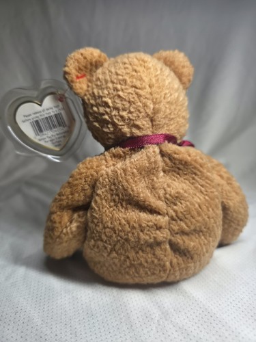 Selten Ty BEANIE BABY CURLY DER BÄR Teddy braun Vintage Sammlerstück Spielzeug - Bild 2 von 3