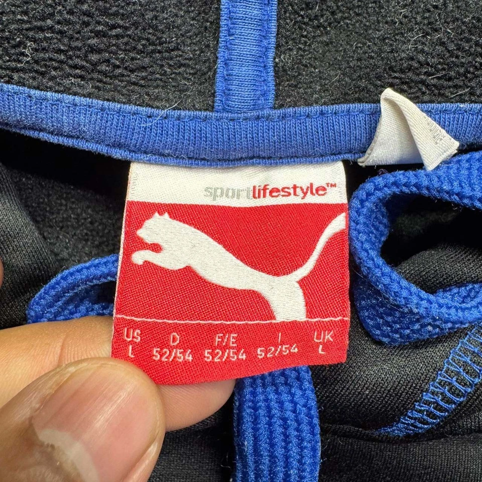 Puma Sportlifestyle Sudadera con Capucha Para Hombres L Negro Azul Pullover Sudadera Atlética Informal Foto 2 de 4