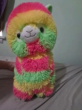 Toy Factory 16” Alpaca Llama Stuffed Animal Plush Soft Neon