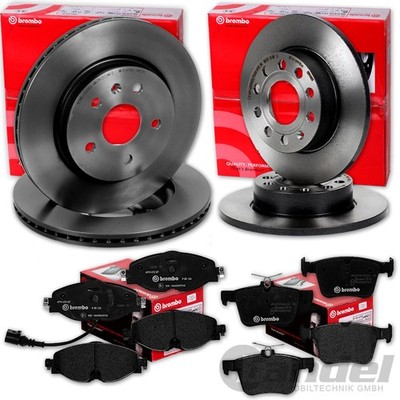 brembo BREMSSCHEIBEN + BELÄGE VORNE+HINTEN für VW GOLF 7 PASSAT 3G TIGUAN TOURAN