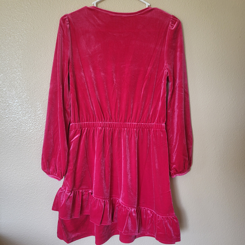 Juicy Couture Girl's Velour Ruffle Hem Dress – Bright Rose – Size XL (16) – NWT - Picture 7 of 8