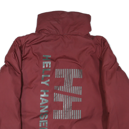 Chaqueta reversible HELLY HANSEN para mujer borgoña y verde M nailon cremallera exterior cálida - Imagen 4 de 6