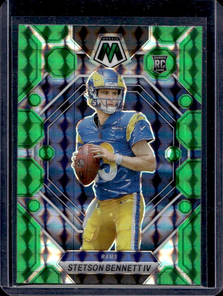 2023 Mosaic Stetson Bennett IV RC Green Rookie #362 Rams