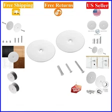 Polished Chrome Door Hole Cover Plate - 2 5/8" Round Fix for Deadbolt & Lock